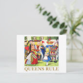 Die Königin des Herzens sagt: "Königsherrschaft!" Postkarte (Stehend Vorderseite)