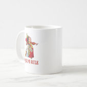 Die Königin des Herzens sagt "Königsregel" Kaffeetasse (Vorderseite Links)