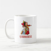 Die Königin des Herzens sagt "Königsregel" Kaffeetasse (Links)