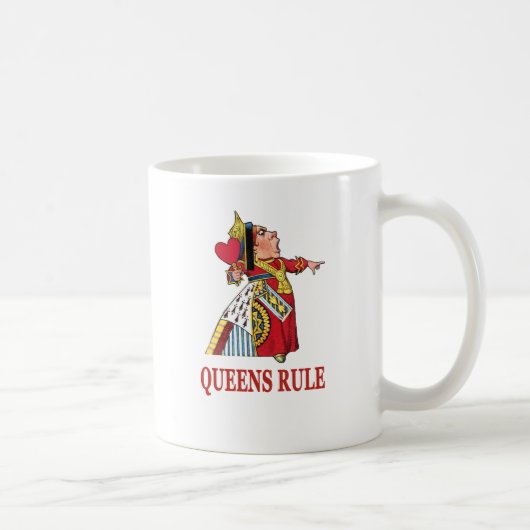 Die Königin des Herzens sagt "Königsregel" Kaffeetasse (Rechts)