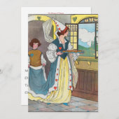 Die Königin des Herzens, sie hat ein paar Kuchen g Einladung (Vorne/Hinten)