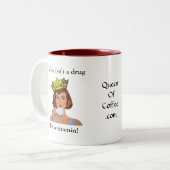 Die Königin des Kaffees - Kaffee ist nicht eine Zweifarbige Tasse (Vorderseite Links)
