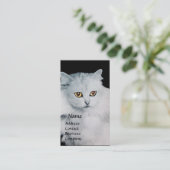 DIE KÖNIGIN DES MONOGRAMM DER WEISSEN KATZEN VISITENKARTE (Stehend Vorderseite)