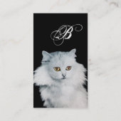 DIE KÖNIGIN DES MONOGRAMM DER WEISSEN KATZEN VISITENKARTE (Rückseite)