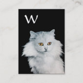 DIE KÖNIGIN DES MONOGRAMM DER WEISSEN KATZEN VISITENKARTE (Rückseite)