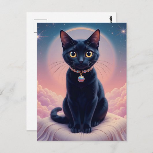 Die Königin des Schwarzen Katapults Postkarte (Vorne/Hinten)