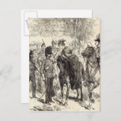 Die Königin, die Victoria Crosses verteilt Postkarte (Vorne/Hinten)