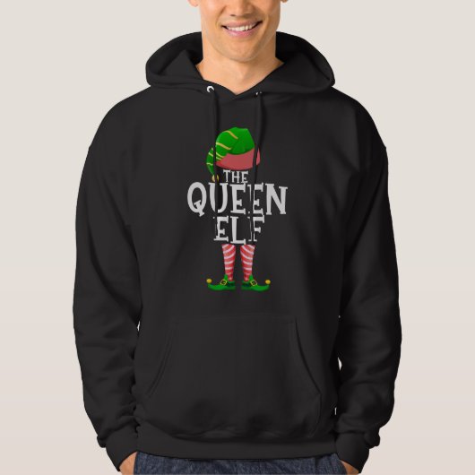 Die Königin Elf Matching Familie Weihnachten Party Hoodie (Vorderseite)