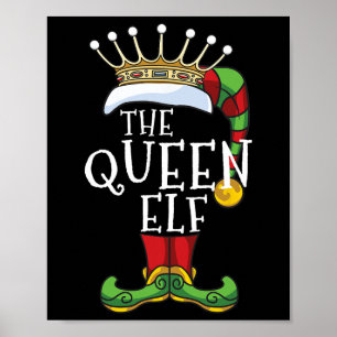 Die Königin-Elfen-Familie passende Weihnachtsgrupp Poster