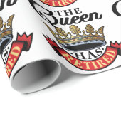 Die Königin hat das Ruhestand von Frauen zurückgez Geschenkpapier (Rolleneckpunkt)