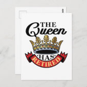 Die Königin hat das Ruhestand von Frauen zurückgez Postkarte (Vorne/Hinten)