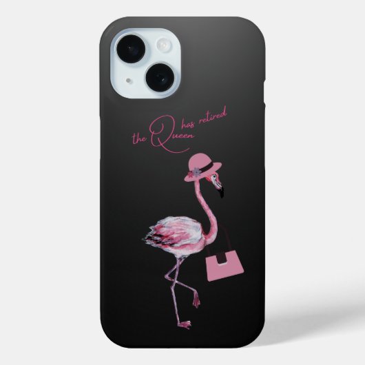 Die Königin hat den klassischen Chic Pink Flamingo Case-Mate iPhone Hülle (Rückseite)