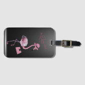 Die Königin hat den klassischen Chic Pink Flamingo Gepäckanhänger (Vorderseite (Horizontal))
