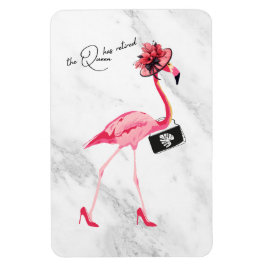 Die Königin hat den klassischen Chic Pink Flamingo Magnet