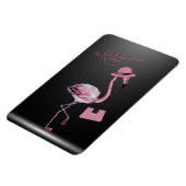 Die Königin hat den klassischen Chic Pink Flamingo Magnet (Linke Seite)