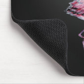 Die Königin hat den klassischen Chic Pink Flamingo Mousepad (Ecke)