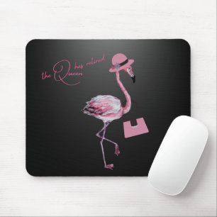 Die Königin hat den klassischen Chic Pink Flamingo Mousepad