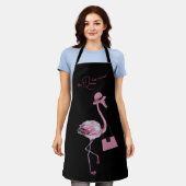 Die Königin hat den klassischen Chic Pink Flamingo Schürze (Getragen)