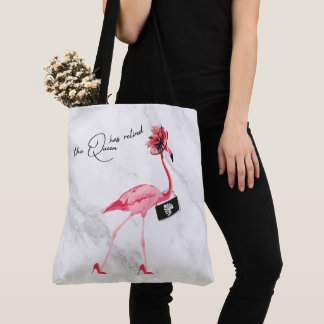 Die Königin hat den klassischen Chic Pink Flamingo Tasche