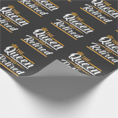 Die Königin hat einen weiblichen Familienpensionär Geschenkpapier (Ecke)