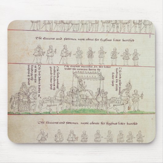 Die Königin in ihrer Sänfte Mousepad (Vorne)