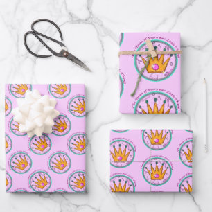 Die Königin jedes kleinen mittelgroßen Geschenktag Geschenkpapier Set