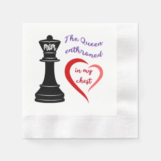 Die Königin meines Herzens Serviette (Vorderseite)