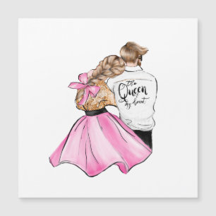 Die Königin meines Herzens Valentinstag Paar verli Magnetkarte