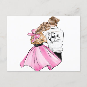 Die Königin meines Herzvalentiner-Tagespaares in d Postkarte
