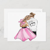 Die Königin meines Herzvalentiner-Tagespaares in d Postkarte (Vorne/Hinten)