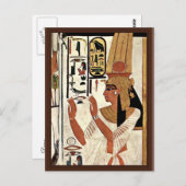 Die Königin Nefertari im Gebet durch Maler der Postkarte (Vorne/Hinten)