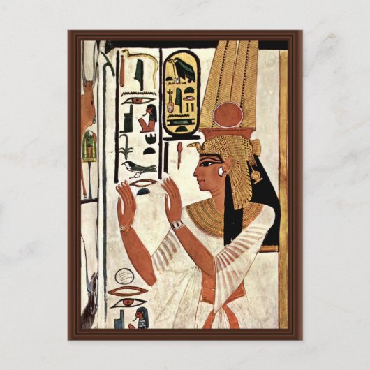 Die Königin Nefertari im Gebet durch Maler der Postkarte (Vorderseite)