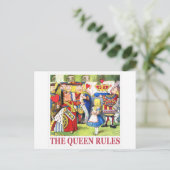 DIE KÖNIGIN SAGT: "DIE QUEEN-REGELN!" POSTKARTE (Stehend Vorderseite)