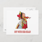 DIE KÖNIGIN SCHEIDET MIT IHREM KOPF AB POSTKARTE (Vorne/Hinten)