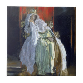 Die Königin von Dänemark (von Edwin Austin Abbey) Fliese