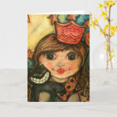 Die Königin von Halloween Karte (Gelbe Blume)