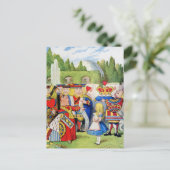 DIE KÖNIGIN VON HERZEN UND ALICE IM WUNDERLAND POSTKARTE (Stehend Vorderseite)