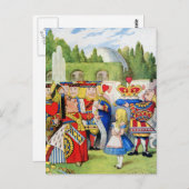 DIE KÖNIGIN VON HERZEN UND ALICE IM WUNDERLAND POSTKARTE (Vorne/Hinten)