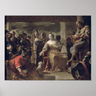 Die Königin von Sheba vor Salomon Poster