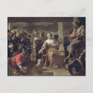 Die Königin von Sheba vor Salomon Postkarte