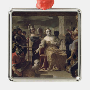 Die Königin von Sheba vor Solomon Ornament Aus Metall