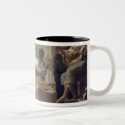 Die Königin von Sheba vor Solomon Zweifarbige Tasse (Rechts)