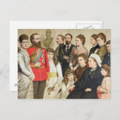 Die königliche Familie, 1880 Postkarte (Vorne/Hinten)