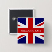 Die königliche Hochzeit - William u. Kate Button (Vorne & Hinten)