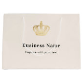 Die königliche Krone der beigen Wirtschaft Große Geschenktüte (Vorderseite)