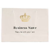 Die königliche Krone der beigen Wirtschaft Große Geschenktüte (Rückseite)