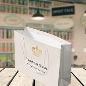 Die königliche Krone der beigen Wirtschaft Große Geschenktüte