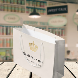 Die königliche Krone der beigen Wirtschaft Große Geschenktüte