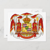 Die königliche Wappen des Königreichs Hawaii Postkarte (Vorne/Hinten)