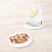 Die königliche Wappen des Königreichs Hawaii Sandstein Untersetzer (Seite)